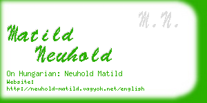 matild neuhold business card